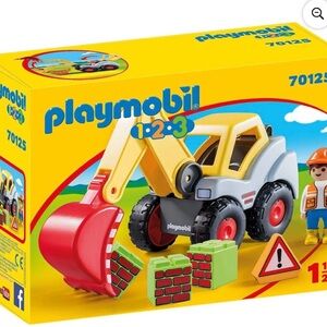 Playmobil 1.2.3 Construction Excavator Toy